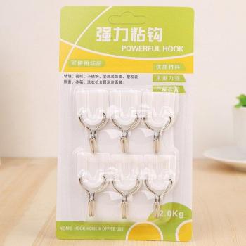 Tracless 6 crochets muraux en viscose pour verre et décorations