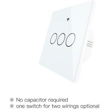 Smart Light Switch ZigBee Táctil (Neutro/Sin Neutro) – Funciona con Smart Life, Tuya, Alexa y Google Hub