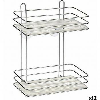 Silver Transparent Bathroom Shelf