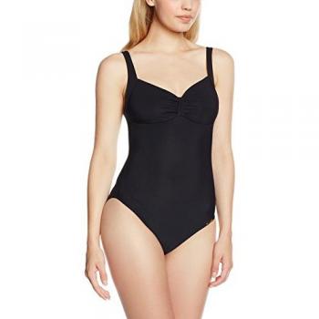 Damen-Badeanzug SUNFLAIR – Schwarz, Größe 48B