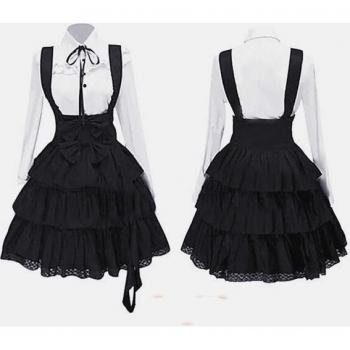 Women's Black Long Sleeve Cosplay Dress