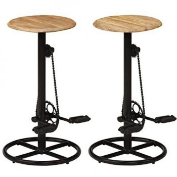 VidaXL 2X Meuble de Bar en Bois Massif de Manguier
