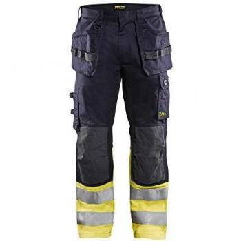 Tessuto Antifiamma Pantaloni Blu Giallo Fluorescente MultiNorma