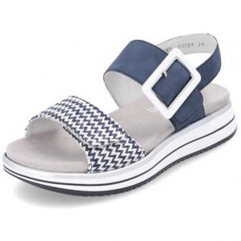Remonte Women's Blue Comfort Sandals Pacific/White/Jeans