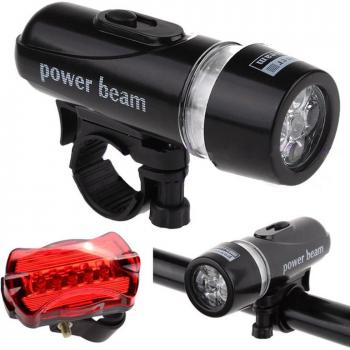 Iluminación para Bici, Faro y Linterna, Impermeable, 5 LEDs