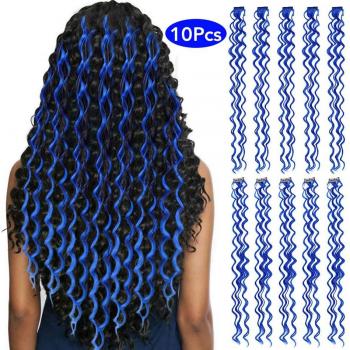 Cabello Sintético MEEPO 24 con Clip, Extensión Profunda, Color Arcón