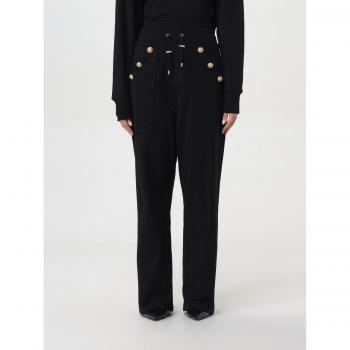 Women's Black Loose-Fit Trousers by Balmain, Size S