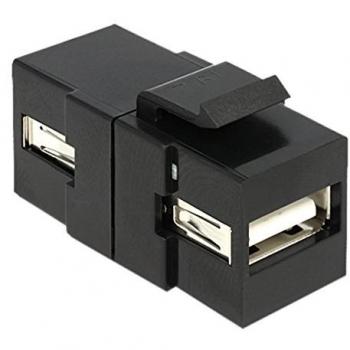 DELOCK Keystone USB2.0 A Buchse > USB2.0 A Buchse schwarz