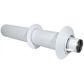 Terminal Ventouse horizontal aluminium/pvc Ø 80/125 longueur 800 mm Blanc