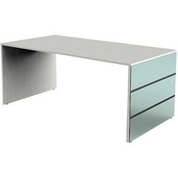 LuganoFlex Schreibtisch – KermaKraft, Weiß, 180x90x75 cm