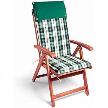 6er-Set Vanamo Auflagen Grün/Weiß kariert 120x45x5cm