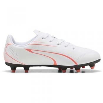 Red & White Vitoria Youth Soccer Boots