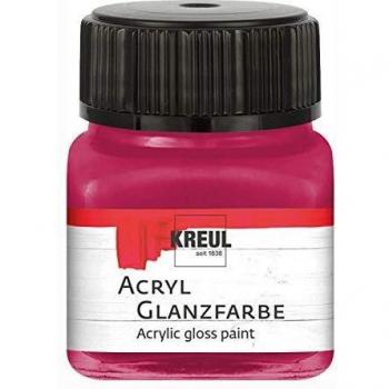 Kreul Wasserbasierte Acryl Glanzfarbe Bordeaux, 20 ml