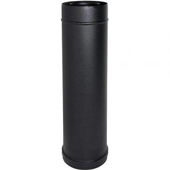 Pièce de cheminée noire d’élément coaxial, 80×125 mm, 1 m, acier inox 316, fabriquée en Italie