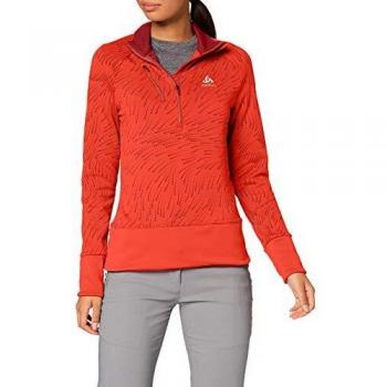 Femme Pull Birdy – Couche Intermédiaire 1/2 Zip, Couleur Hibiscus