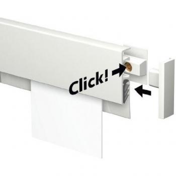 Weiße Klemmleiste für Dokumente 100 cm