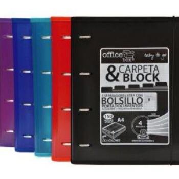CARPETA A4 4 ANILLAS 25MM PP COLORES SURTIDOS