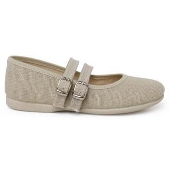Ballerines Enfant Lin Blanc avec Boucles