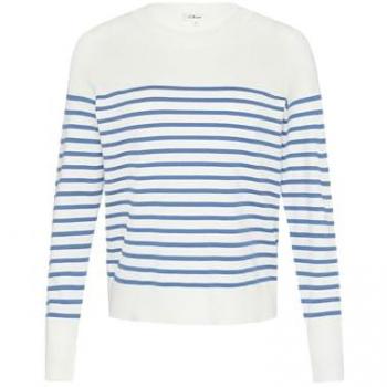 S.Oliver Viskose Strickpullover in Streifenoptik