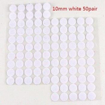 Bande Magnétique Velcro Ronde, 10 mm – 99 Paires de Clips Colorés