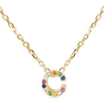 Gargantilla Alphabet de plata Ley 925 con circonitas y baño de oro