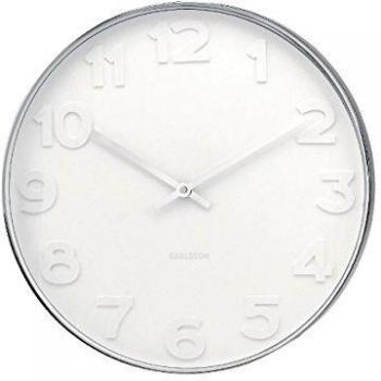 Wanduhren Karlsson – Mr. White Edelstahl