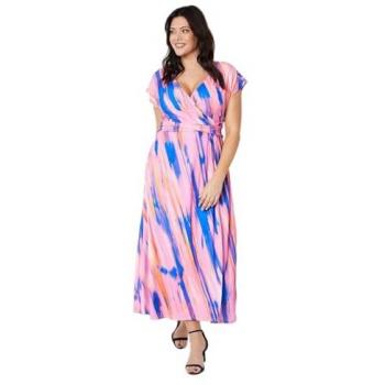 Women's Plus Size Premium Jersey Printed Maxi Dress