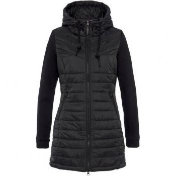 Ragwear Steppjacke LUCINDA LONG, trendige Kombination aus Sweat und Stepp