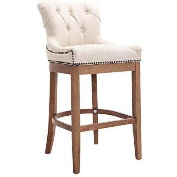 Taburete de Bar Lakewood en Tela Crema