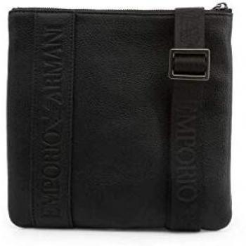 Schwarze Herren-Crossbody-Tasche von Emporio Armani – Logo-Design