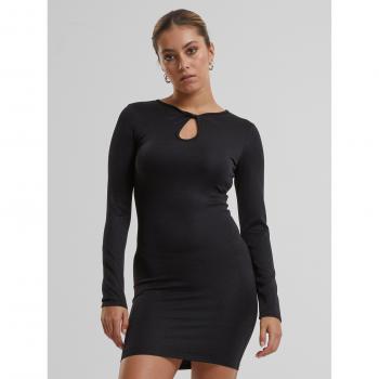 Urban Classics Glitzerndes Langarmkleid für Frauen
