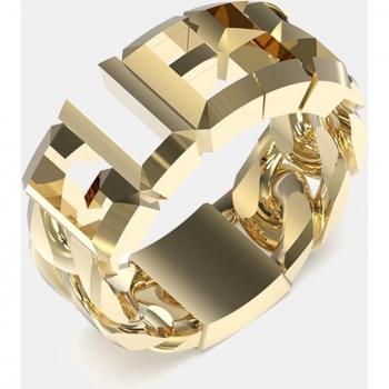 Anillo de hombre Vegas de acero dorado