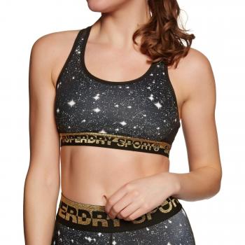 Superdry Core Layer Sports Bra UK 14 Standard Galaxy Design