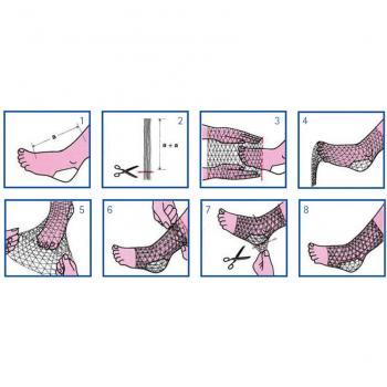 Rete tubolare elastica calibro 4 per braccio, spalla e piede (1 conf.)