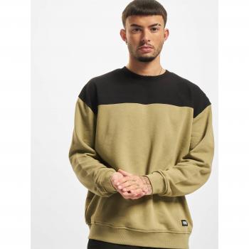 Urban Classics Upper Block Crewneck Sweatshirt Khaki/Black