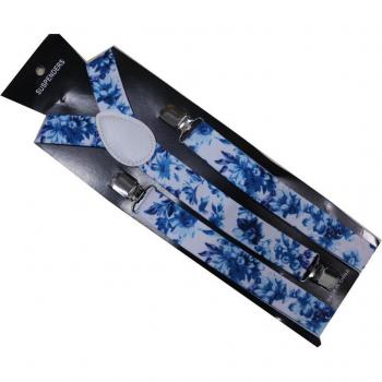 Women's 1 Inch Wide Clip-On Floral Braces