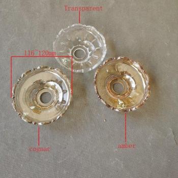 120x40mm Cognac Glass Bowl Chandelier Tray