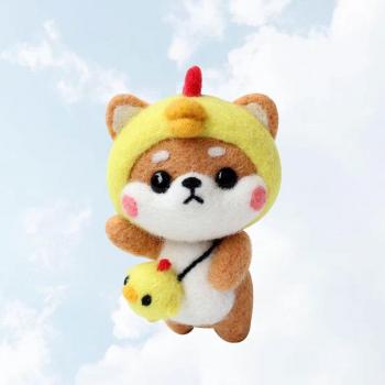 Akita Cartoon Dog Wool Felting Supplies Kit