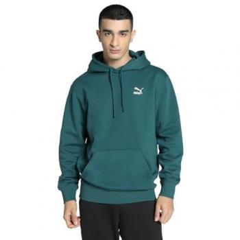 Felpa con cappuccio Puma Classics Cold Green M