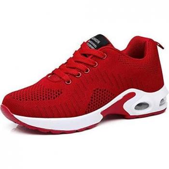 Cuscino d'aria sportivo GAXmi per donne – sneakers running rosse, 39 EU