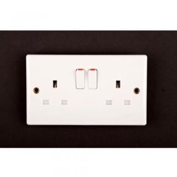 Dencon Slimline 13A Twin Socket