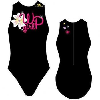 Inferno Black 7‑8 Year Old Girl Swimsuit