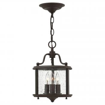 Gentry 3 Light Small Ceiling Lantern Pendant Olde Bronze