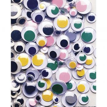 Assorted Peel & Stick Wiggle Eyes by Creativity Street, Sizes 7mm