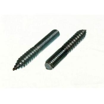 Pack of 2000 M8 x 50mm Double End Dowel Screws for Wood to Metal in BZP Steel