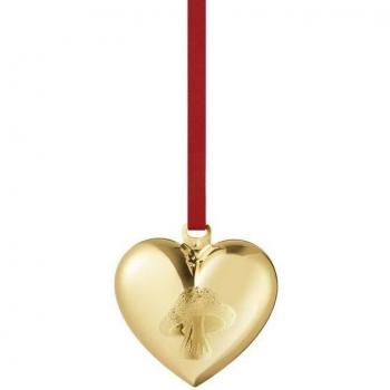 Christbaumschmuck „Weihnachtsherz“ 2023 – Gold, Georg Jensen