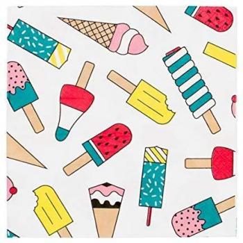 Servilletas de fiesta helados 33x33 cm (20 unidades)