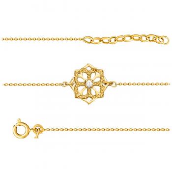 White Gold Sissi by Highness – Gold-Plated Bracelet 14x14 mm