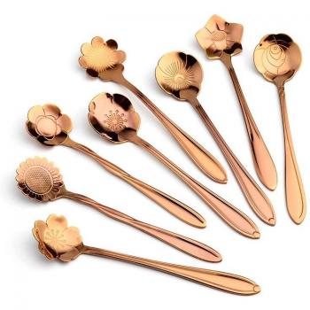 Flower Petal Design Stainless Steel Spoon Set
