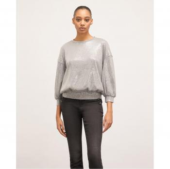 Sudadera Abullonada con Brillo Motivi